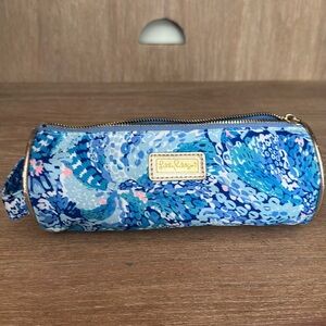 LILLY PULITZER PENCIL POUCH wave after wave pattern